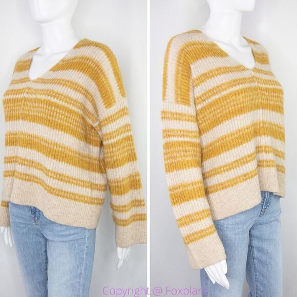 Madewell Space-Dyed Staley V-Neck Pullover Sweater, size S - Picture 5 of 15